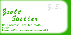 zsolt spiller business card